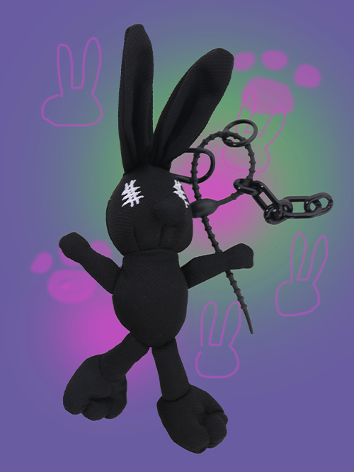 black rabbit keychain