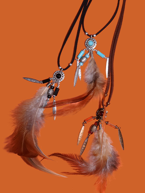 feather necklace (3color)