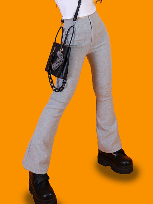 high-west bootscut pants (2 color)