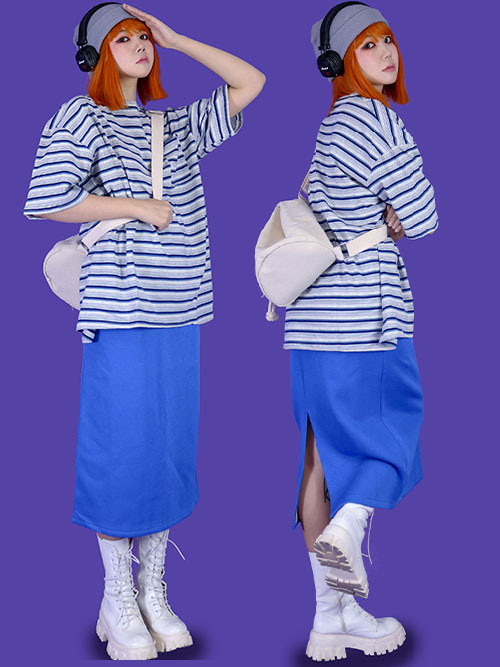 vivid banding long skirt (기모-3color)