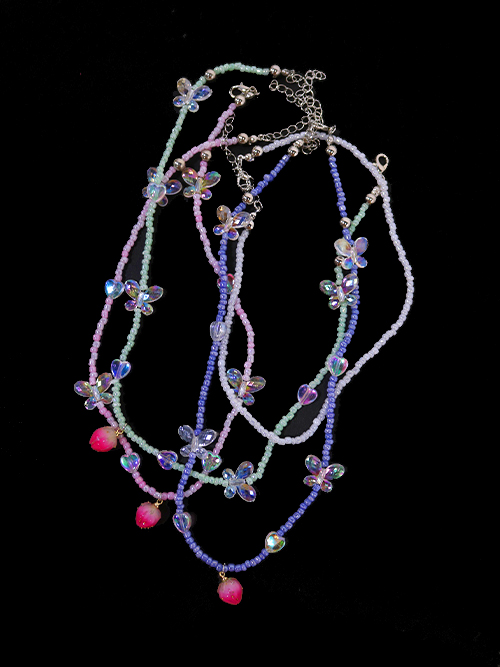 garden layered choker necklace (3color)