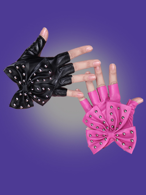 ribbon stud glove (3color)