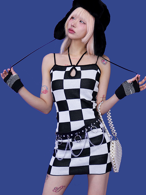 checkerboard holder dresses