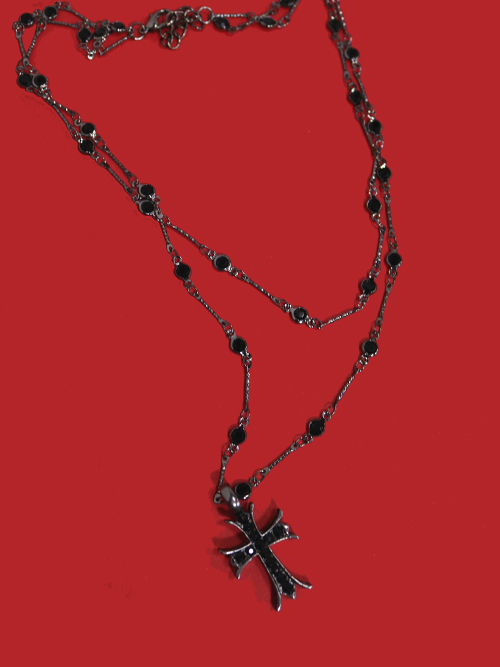 holic layering cross necklace