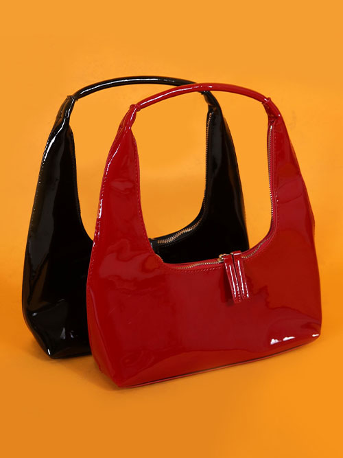 enamel slim hand bag (2 color)