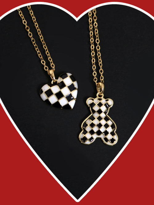 kitsch checker necklace (2 type)