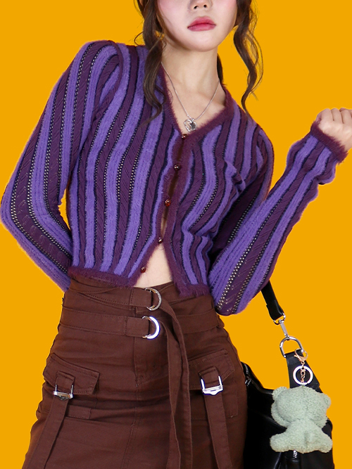 hippie button cardigan (2color)