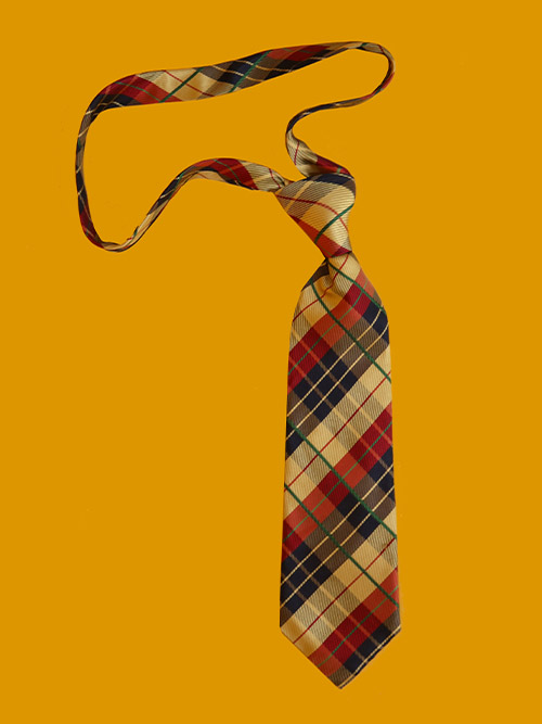 [vintage] yellow check tie