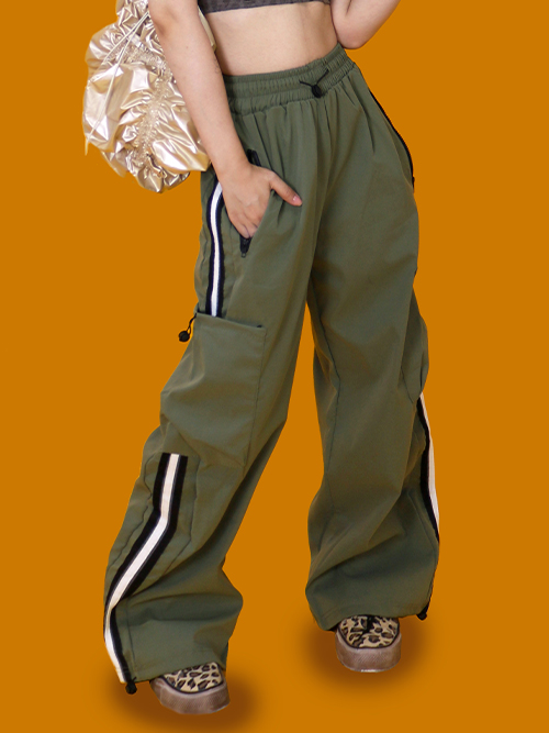 zipper trek cargo pants (2color)