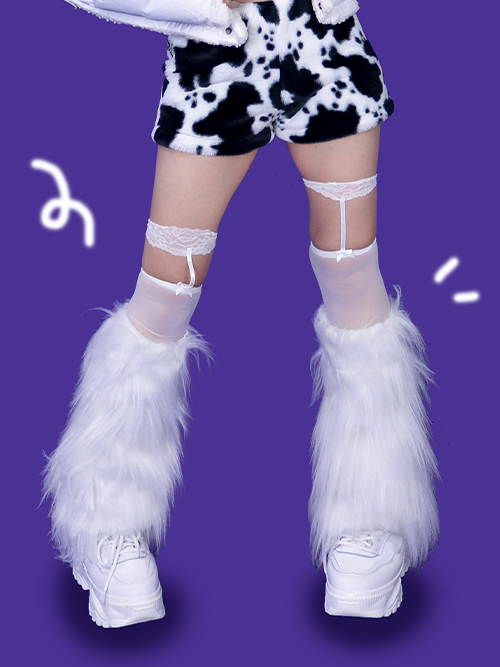 [재진행] fur long leg warmer (2 color)