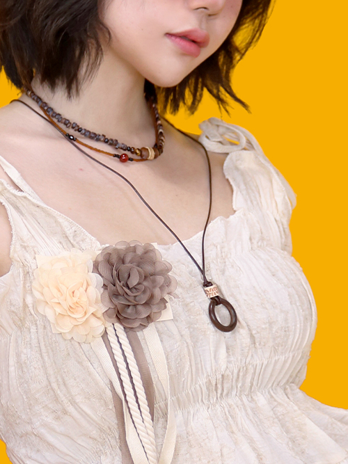 ouchi wooden necklace (4type)
